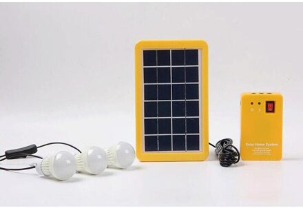 Draagbare Zonnepanelen Opladen Generator Power Systeem Home Outdoor Verlichting voor LED Lamp Solar Generatoren