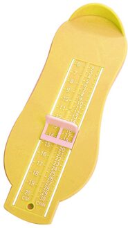 Draagbare Zuigelingen Peuters Voet Maatregel Gauge Baby Schoenen Montage Maat Meten Ruler Tool geel