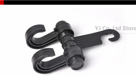 Draagbare Zwarte Handig Double Voertuig Hangers Auto Seat Organizer Bag Hook Holder Verwijderbare Creatieve Auto Accessoire