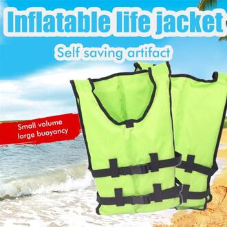 Draagbare Zwemmen Vest Water Sport Drijfhulpmiddel Vest Verstelbare Met Reflector Fluitje Reddingsvest Voor Dragon Boot Kano groen