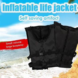 Draagbare Zwemmen Vest Water Sport Drijfhulpmiddel Vest Verstelbare Met Reflector Fluitje Reddingsvest Voor Dragon Boot Kano zwart