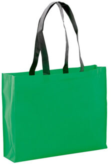 Draagtas / goodie-bag / schoudertas / boodschappentas - groen - 40 x 32 x 11 cm