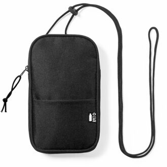 Draagtas/smartphone/schoudertas - klein model - zwart - heren/dames - 19 x 11 x 2 cm - Festival/stra