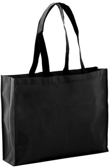 Draagtas - zwart - 40 x 32 x 11 cm - goodie-bag - schoudertas / boodschappentas