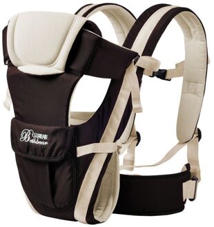 Draagzak 0-30 Maanden Ademende Voorkant 4 In 1 Baby Comfortabele Sling Backpack Pouch Wrap Baby Kangoeroe khaki