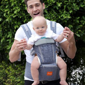 Draagzak Baby Heupdrager Sling Voor Facing Baby Wrap Carrier 3 In 1 Baby Carrier Hip Seat licht blauw