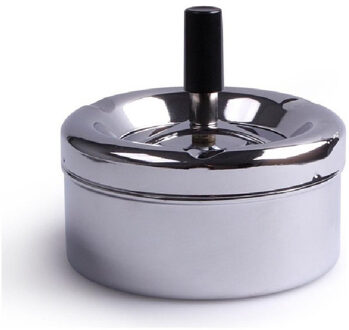 Draaiasbak - rond - spiegel polish chroom - 14 cm