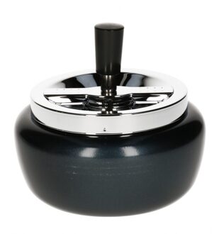 Draaiasbak - zwart - D13 cm - Buiten asbakken - metaal - terrasasbak