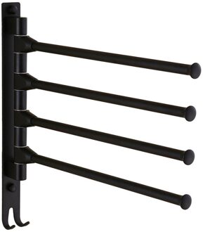 Draaibare 4-Tier Wandmontage Hotel Badkamer Handdoek Rack Holder Opslag Plank