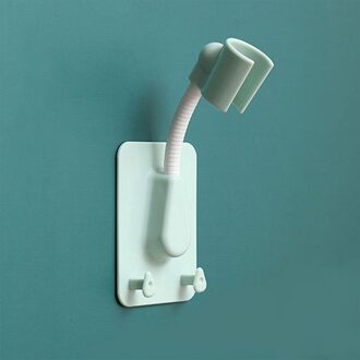 Draaibare Douchekop Houder Verstelbare Zelfklevende Douchekop Bracket Wall Mount Met Haken Stand Badkamer Universele groen