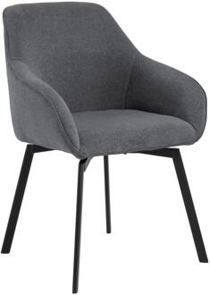 Draaibare Eetkamerstoel 'Aisling' Chenille, kleur Antraciet