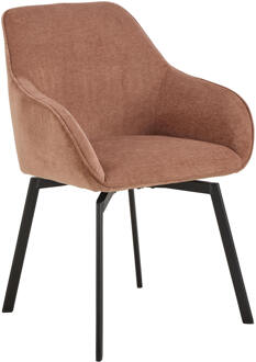 Draaibare Eetkamerstoel 'Aisling' Chenille, kleur Rosewood