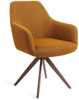 Draaibare Eetkamerstoel 'Hiroo' Turn Brown, kleur Groovy Garam