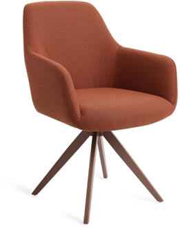 Draaibare Eetkamerstoel 'Hiroo' Turn Brown, kleur Hearth Harmony