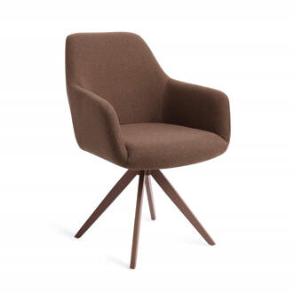 Draaibare Eetkamerstoel 'Hiroo' Turn Brown, kleur Rustic Rye