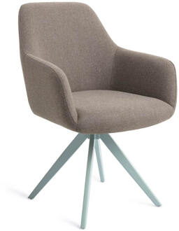 Draaibare Eetkamerstoel 'Hiroo' Turn Mint, kleur Foggy Fusion