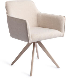 Draaibare Eetkamerstoel 'Hofu' Turn Beige, kleur Enoki
