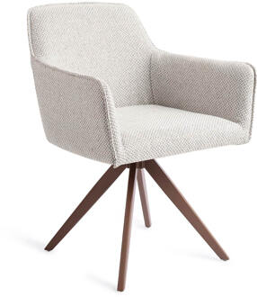 Draaibare Eetkamerstoel 'Hofu' Turn Brown, kleur Checkers Charm