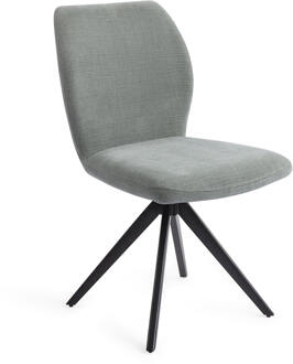 Draaibare Eetkamerstoel 'Ikata' Turn Black, kleur Breezy Blue