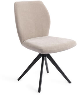 Draaibare Eetkamerstoel 'Ikata' Turn Black, kleur Sand Strand