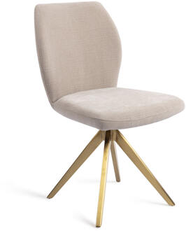 Draaibare Eetkamerstoel 'Ikata' Turn Gold, kleur Sand Strand