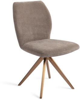 Draaibare Eetkamerstoel 'Ikata' Turn Rose, kleur Mocha Mist