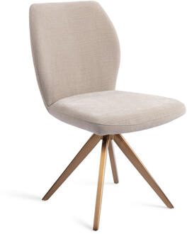 Draaibare Eetkamerstoel 'Ikata' Turn Rose, kleur Sand Strand