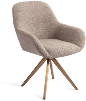 Draaibare Eetkamerstoel 'Kushi' Turn Rose, kleur Stone Haze