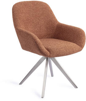 Draaibare Eetkamerstoel 'Kushi' Turn Steel, kleur Amber Autumn