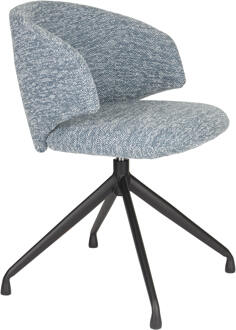 Draaibare Eetkamerstoel 'Mikea' Draaibaar, kleur Blauw
