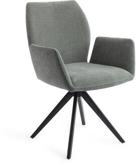 Draaibare Eetkamerstoel 'Misaki' Turn Black, kleur Breezy Blue