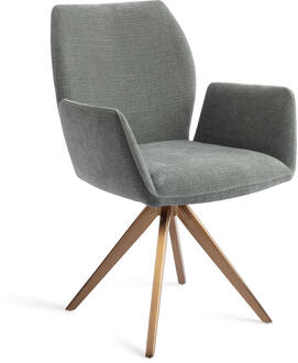 Draaibare Eetkamerstoel 'Misaki' Turn Rose, kleur Breezy Blue