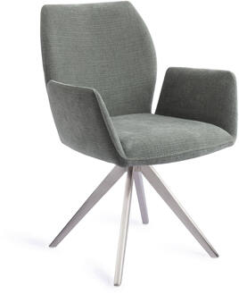 Draaibare Eetkamerstoel 'Misaki' Turn Steel, kleur Breezy Blue