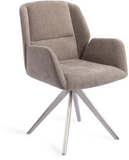 Draaibare Eetkamerstoel 'Myoko' Turn Steel, kleur Greystones