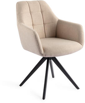 Draaibare Eetkamerstoel 'Noto' Turn Black, kleur Overnight Oats