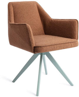 Draaibare Eetkamerstoel 'Tome' Turn Mint, kleur Cinnamon Bun