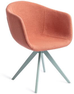 Draaibare Eetkamerstoel 'Yuni' Turn Mint, kleur Coral Crush