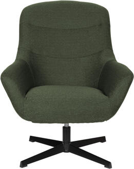 Draaibare Fauteuil 'Yaki' Bouclé, kleur Groen