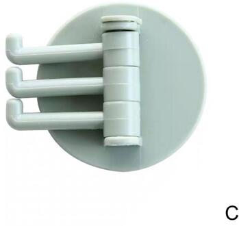 Draaibare Naadloze Zelfklevende Haak Sterke Lager Stok Haak Keuken Keuken Haken Benodigdheden Badkamer Hanger Muur B1W4 C