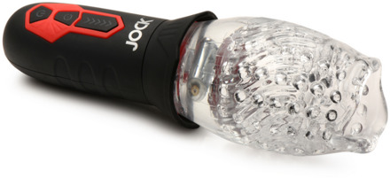 Draaiende en Vibrerende Masturbator - Doorzichtig/Zwart