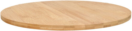 Draaiende kaas hapjes serveer plank bamboe hout 35 cm Bruin