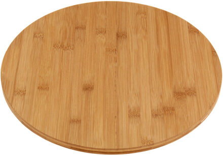 Draaiende kaas hapjes serveer plank bamboe hout 35 cm - Kaasplankjes Bruin