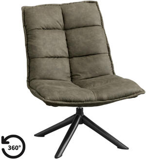 Draaifauteuil Clayton - Stof - Groen - 81x70x99 Cm