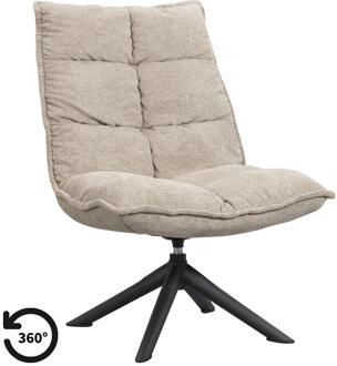 Draaifauteuil Clayton - Stof - Taupe - 81x70x99 Cm