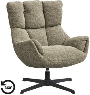 Draaifauteuil Hidde - Stof - Groen - 79x72x89 Cm