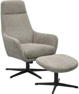Draaifauteuil Lova met voetenbank