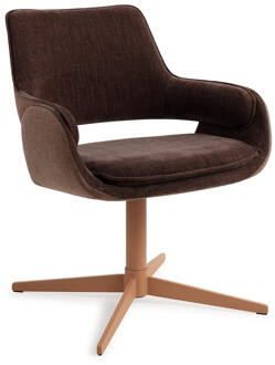 Draaifauteuil 'Oketo' kleur Chestnut Chase