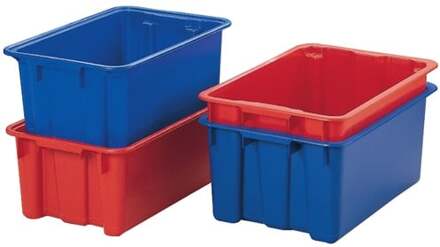 Draaistapelbak | PP blauw | L600xB400xH250mm | 1 stuk - LB60/40 BLAU LB60/40 BLAU