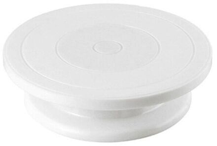 Draaitafel Gebak Levert Bakken Accessoires Cake Diy Draaitafel Bakvorm Taart Plaat Roterende Ronde Cake Decorating Gereedschap wit