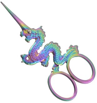 Draak Paard Schaar Kruissteek Retro Zakka Vintage Schaar Antieke Fijn Naaien Tailor Handwerken Borduren Schaar Stof Dragon Multicolour